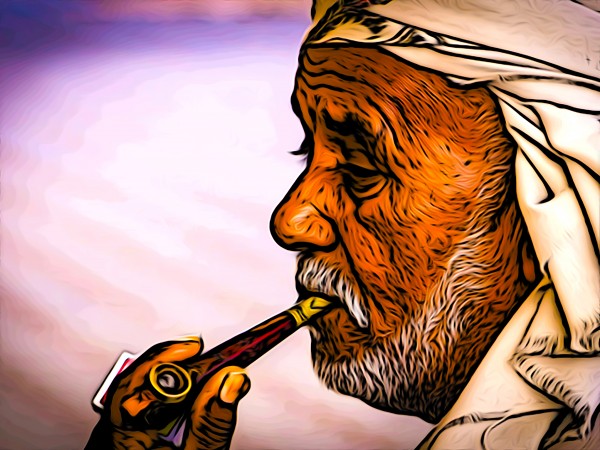 Smoking Elder by W Scott
